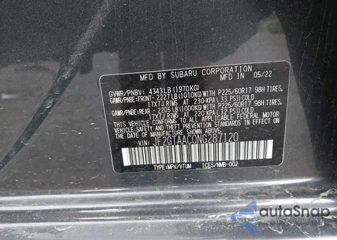 2022 Subaru Crosstrek из США, поврежденный, VIN JF2GTAAC0NG287120